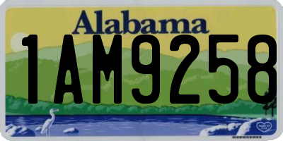 AL license plate 1AM9258