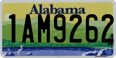AL license plate 1AM9262