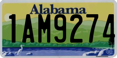 AL license plate 1AM9274