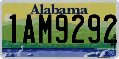 AL license plate 1AM9292