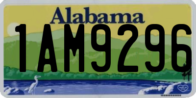 AL license plate 1AM9296
