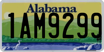 AL license plate 1AM9299