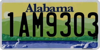 AL license plate 1AM9303