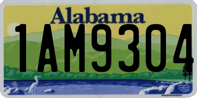 AL license plate 1AM9304