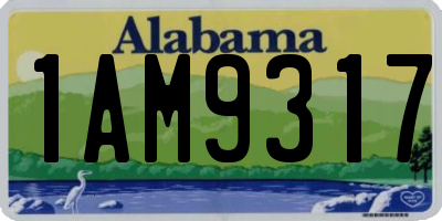 AL license plate 1AM9317