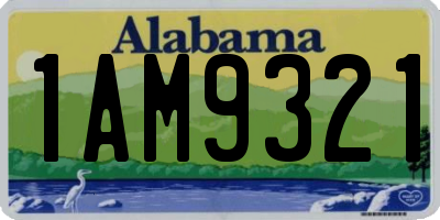 AL license plate 1AM9321