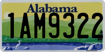 AL license plate 1AM9322