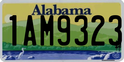 AL license plate 1AM9323