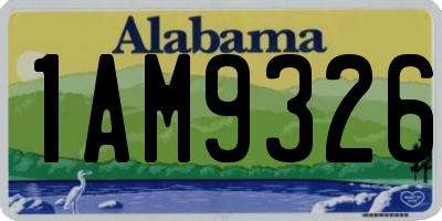 AL license plate 1AM9326