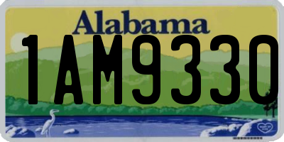 AL license plate 1AM9330
