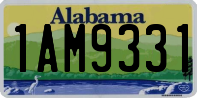 AL license plate 1AM9331