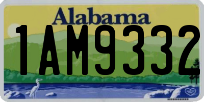 AL license plate 1AM9332