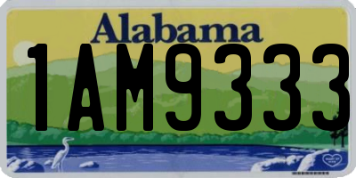 AL license plate 1AM9333