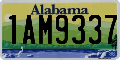 AL license plate 1AM9337