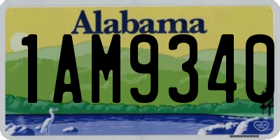 AL license plate 1AM9340