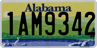AL license plate 1AM9342