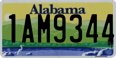 AL license plate 1AM9344
