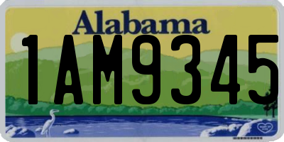 AL license plate 1AM9345