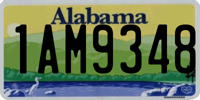 AL license plate 1AM9348