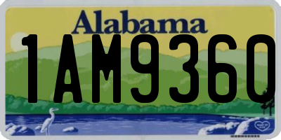 AL license plate 1AM9360