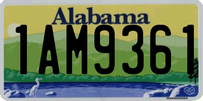 AL license plate 1AM9361