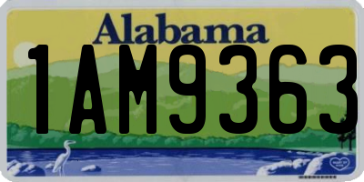 AL license plate 1AM9363