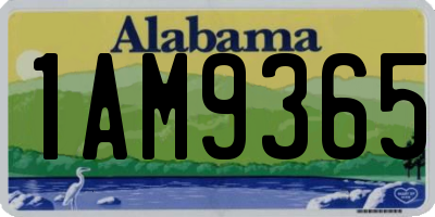 AL license plate 1AM9365