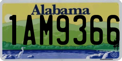 AL license plate 1AM9366