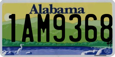 AL license plate 1AM9368