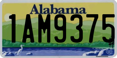 AL license plate 1AM9375