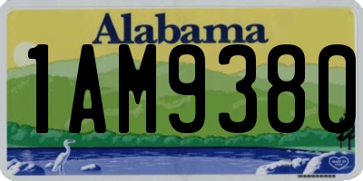 AL license plate 1AM9380