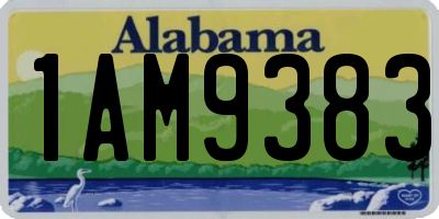 AL license plate 1AM9383