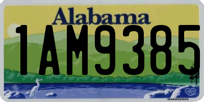 AL license plate 1AM9385