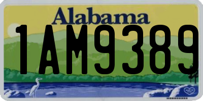 AL license plate 1AM9389