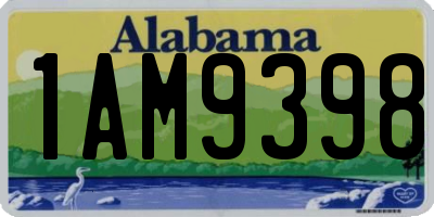 AL license plate 1AM9398