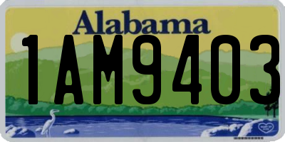 AL license plate 1AM9403