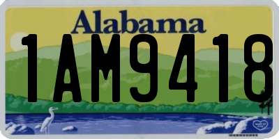 AL license plate 1AM9418