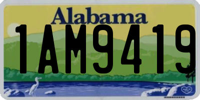 AL license plate 1AM9419