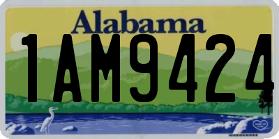AL license plate 1AM9424