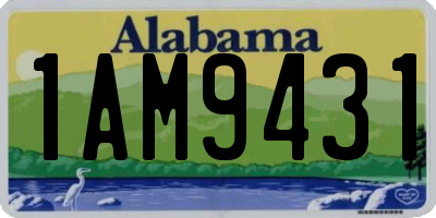 AL license plate 1AM9431