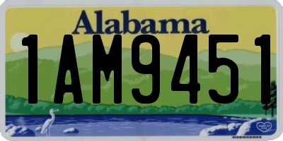 AL license plate 1AM9451