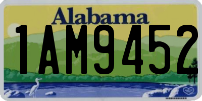 AL license plate 1AM9452