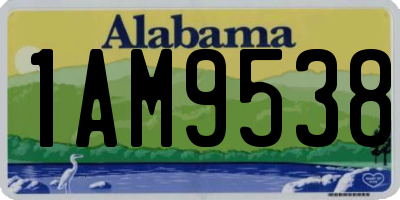 AL license plate 1AM9538