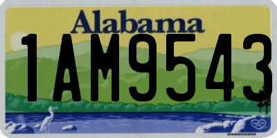AL license plate 1AM9543