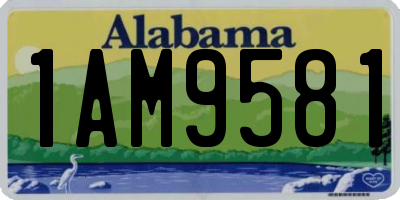 AL license plate 1AM9581