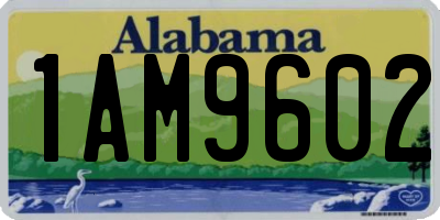 AL license plate 1AM9602