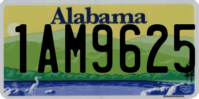 AL license plate 1AM9625