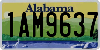 AL license plate 1AM9637