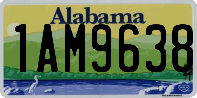 AL license plate 1AM9638