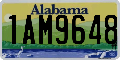 AL license plate 1AM9648